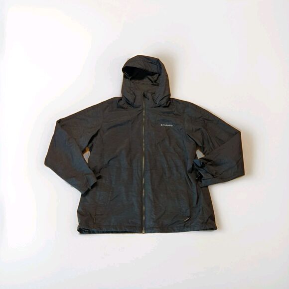 Columbia Ruby River Interchange 3 in 1 Jacket Womens XL Black Waterproof Fleece - Picture 1 of 6